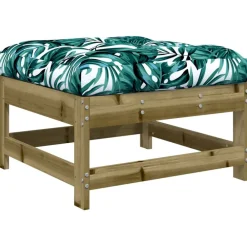 vidaXL Juego de muebles jardín 7 pzas y cojines madera pino impregnada Marrón Outlet