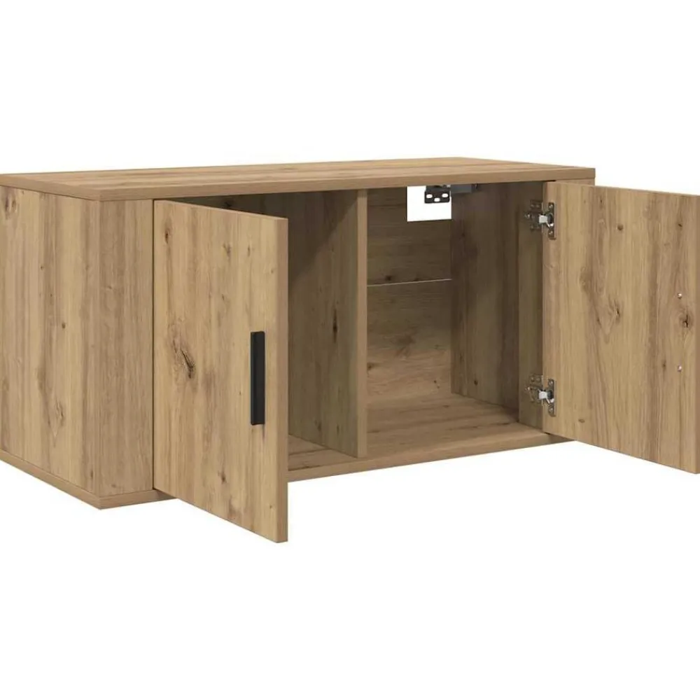 vidaXL Juego de Muebles para Televisión Montados en la Pared 3 pcs Roble artisan Clearance