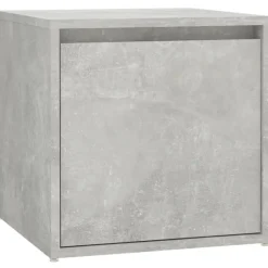 vidaXL Bancos-Juego de muebles recibidor madera contrachapada gris hormigón