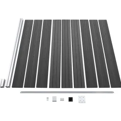 vidaXL Juego de paneles de valla WPC 699x186 cm Negro Sale