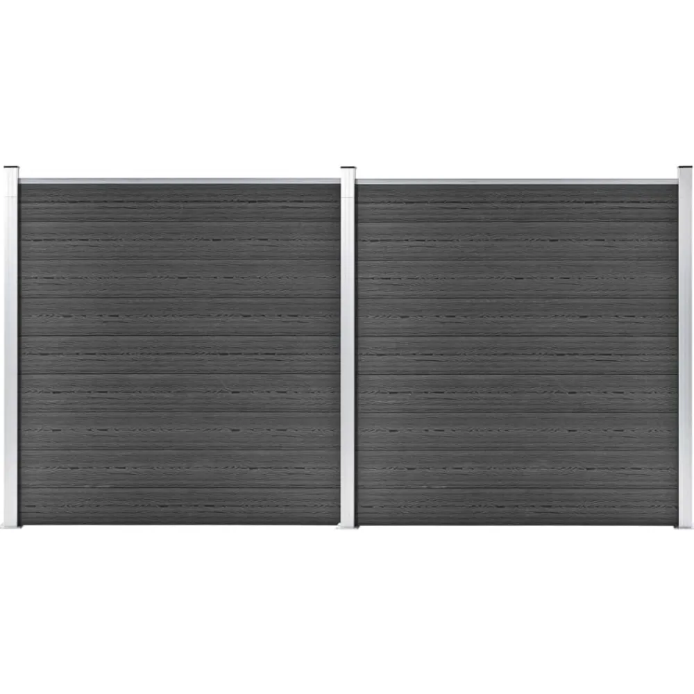 vidaXL Vallas De Jardín-Juego de paneles de valla WPC 353x186 cm