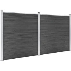 vidaXL Vallas De Jardín-Juego de paneles de valla WPC 353x186 cm