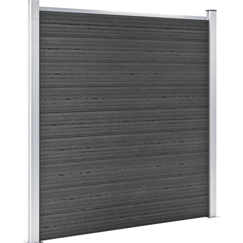 vidaXL Vallas De Jardín-Juego de paneles de valla WPC 353x186 cm