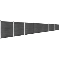 vidaXL Vallas De Jardín-Juego de paneles de valla WPC 1218x186 cm