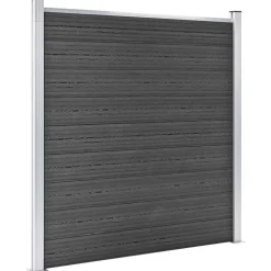 vidaXL Vallas De Jardín-Juego de paneles de valla WPC 1218x186 cm