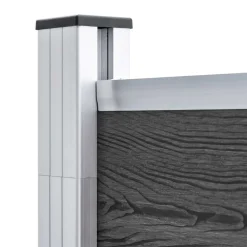 vidaXL Vallas De Jardín-Juego de paneles de valla WPC 1218x186 cm