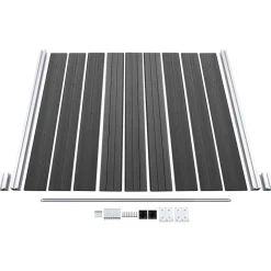 vidaXL Juego de paneles de valla WPC 872x186 cm Negro Hot
