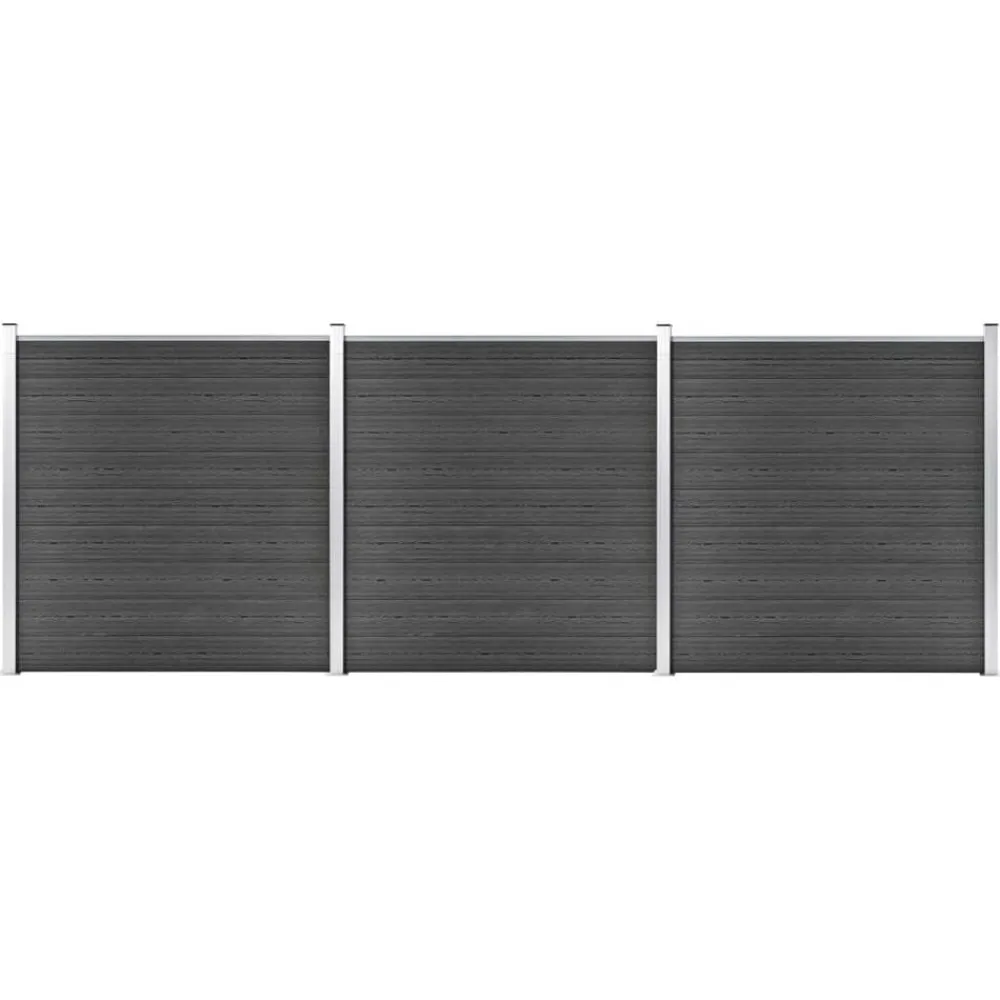 vidaXL Vallas De Jardín-Juego de paneles de valla WPC 526x186 cm
