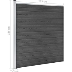vidaXL Vallas De Jardín-Juego de paneles de valla WPC 526x186 cm