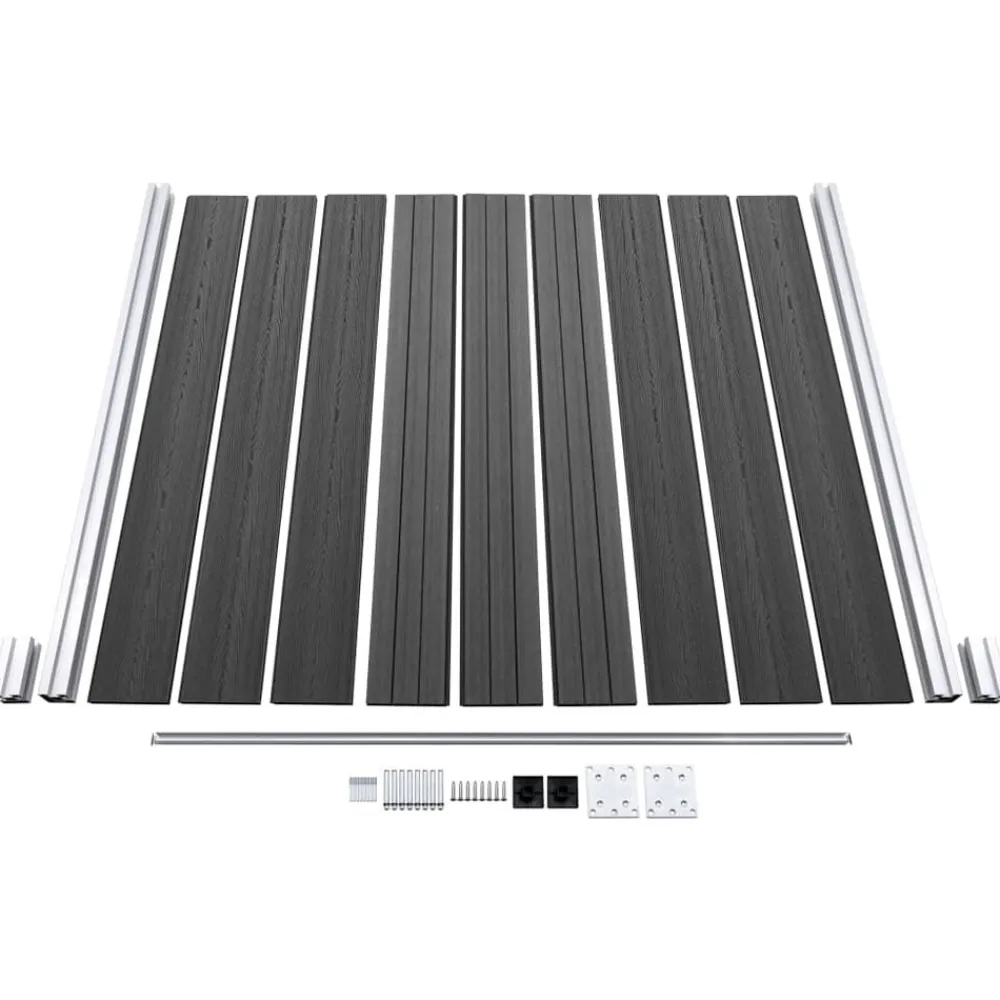 vidaXL Vallas De Jardín-Juego de paneles de valla WPC 526x186 cm