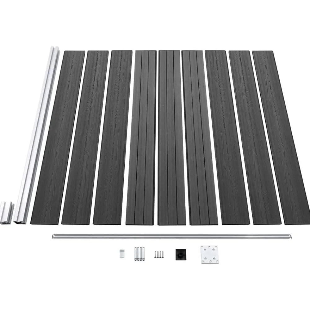 vidaXL Vallas De Jardín-Juego de paneles de valla WPC 526x186 cm