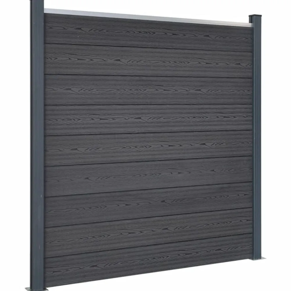 vidaXL Vallas De Jardín-Juego de paneles de valla WPC 180x186 cm