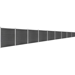 vidaXL Vallas De Jardín-Juego de paneles de valla WPC 1564x186 cm