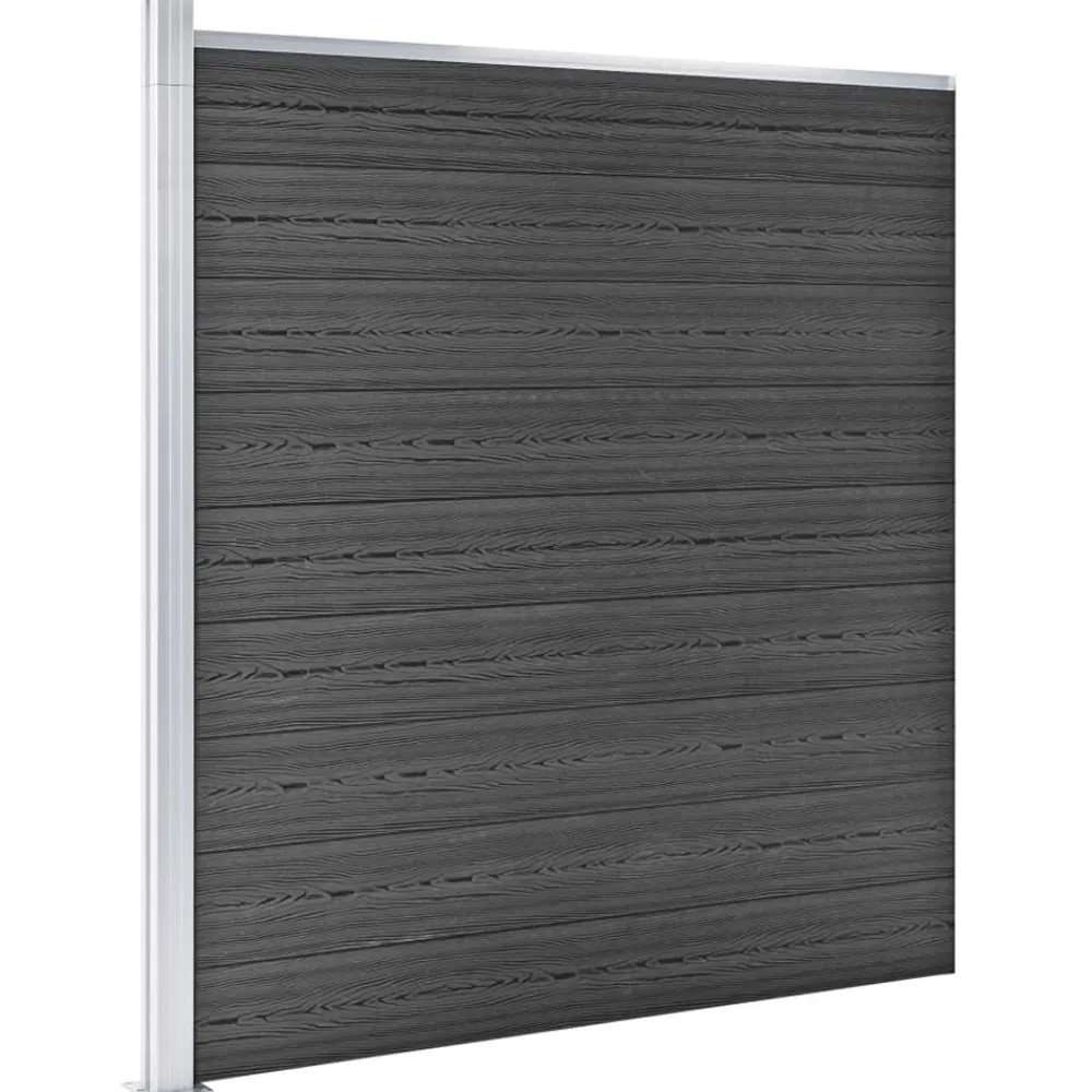 vidaXL Vallas De Jardín-Juego de paneles de valla WPC 1564x186 cm