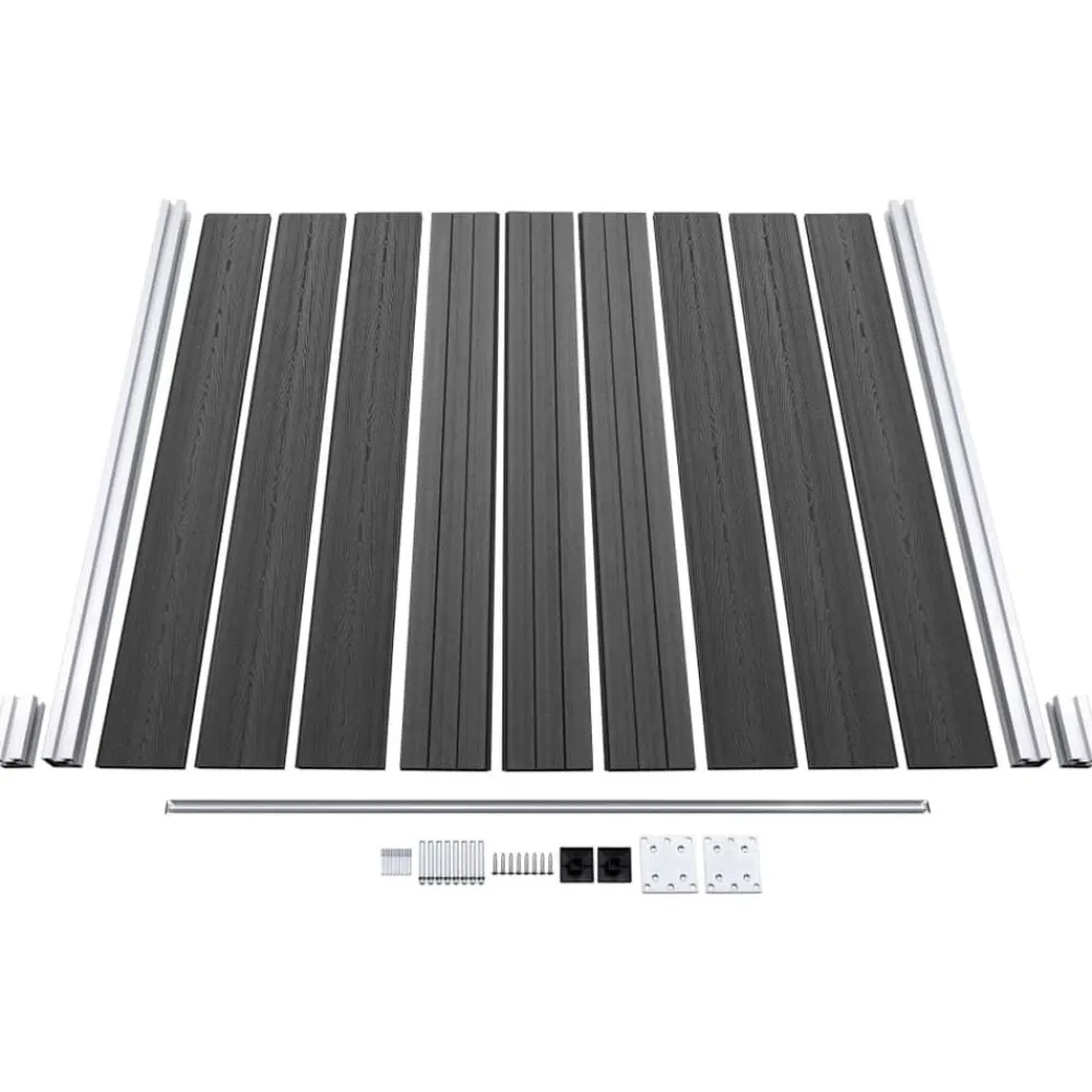 vidaXL Vallas De Jardín-Juego de paneles de valla WPC 1564x186 cm