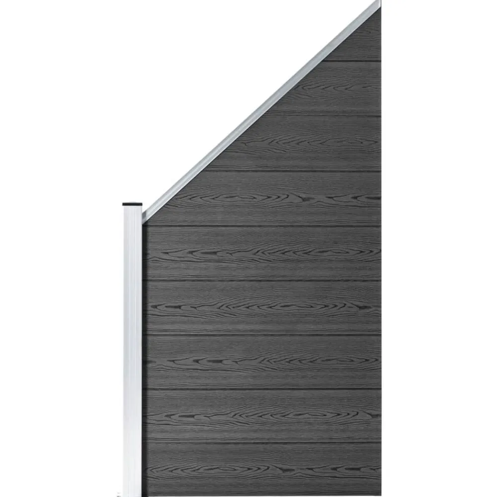 vidaXL Vallas De Jardín-Juego de paneles de valla WPC 1484x(105-186) cm