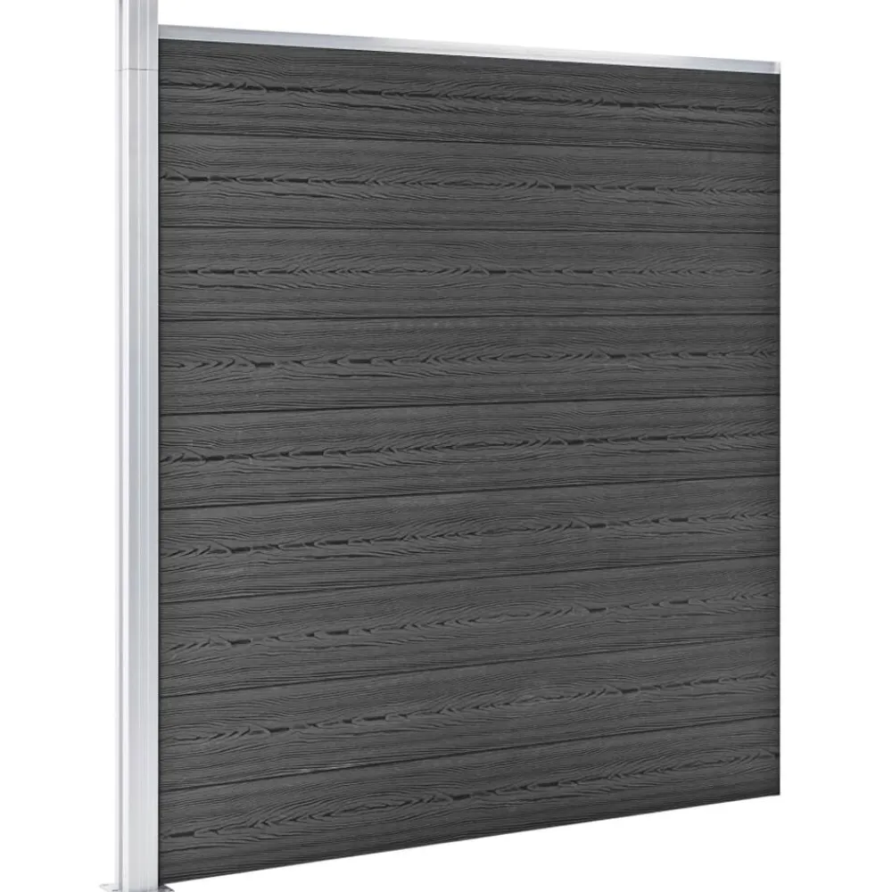 vidaXL Vallas De Jardín-Juego de paneles de valla WPC 1484x(105-186) cm