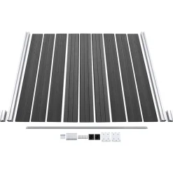 vidaXL Vallas De Jardín-Juego de paneles de valla WPC 1484x(105-186) cm