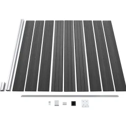 vidaXL Vallas De Jardín-Juego de paneles de valla WPC 1484x(105-186) cm