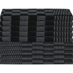 vidaXL Juego de paños 10 unidades algodón Negro y gris Sale