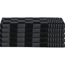 vidaXL Juego de paños 10 unidades algodón Negro y gris Sale