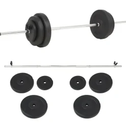 vidaXL Fitness Y Musculación-Juego de pesas 30 kg