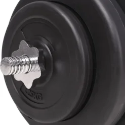 vidaXL Fitness Y Musculación-Juego de pesas barra y mancuernas 120 kg