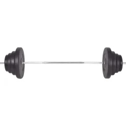 vidaXL Fitness Y Musculación-Juego de pesas barra y mancuernas 120 kg
