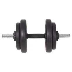 vidaXL Fitness Y Musculación-Juego de pesas barra y mancuernas 120 kg