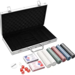 vidaXL Juegos-Juego de póker 300 piezas 4 g
