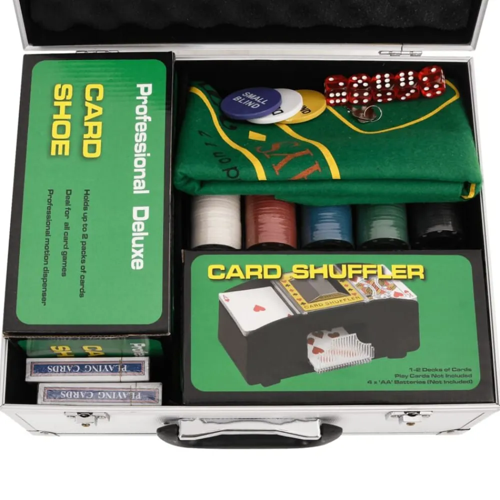 vidaXL Juegos-Juego de póker 300 piezas 4 g