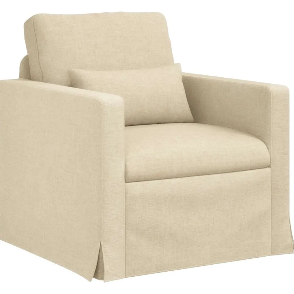 vidaXL Juego de Sofá 2 pcs 158 x 78 x 80 cm tela Crema Clearance