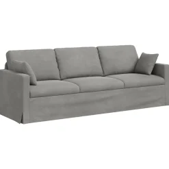vidaXL Juego de Sofá 2 pcs 228 x 78 x 80 cm Terciopelo Gris claro Best