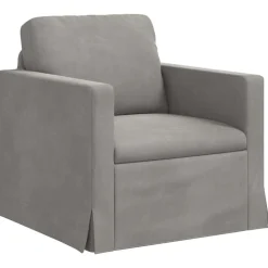vidaXL Juego de Sofá 2 pcs 228 x 78 x 80 cm Terciopelo Gris claro Best
