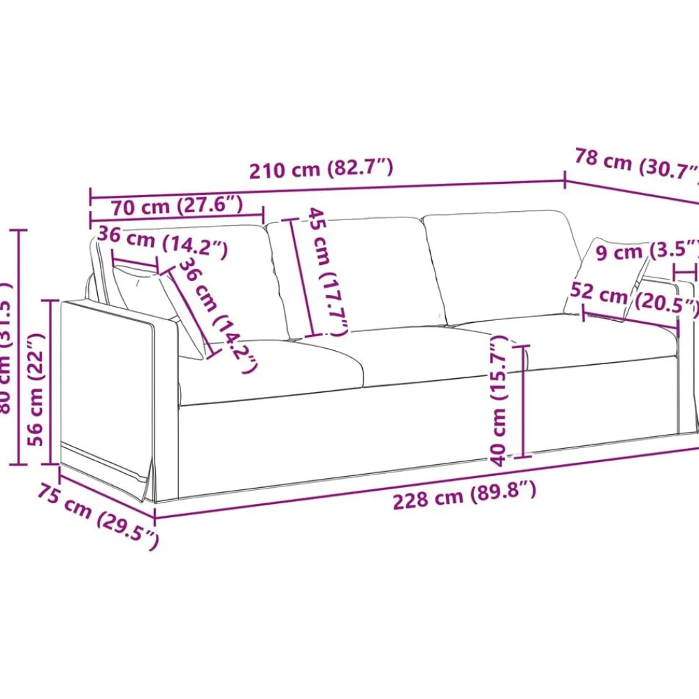 vidaXL Juego de Sofá 2 pcs 228 x 78 x 80 cm Terciopelo Gris claro Best