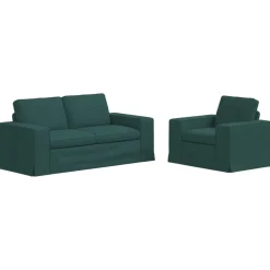 vidaXL Sofás-Juego de Sofá 2 pcs 182 x 80 x 82 cm tela