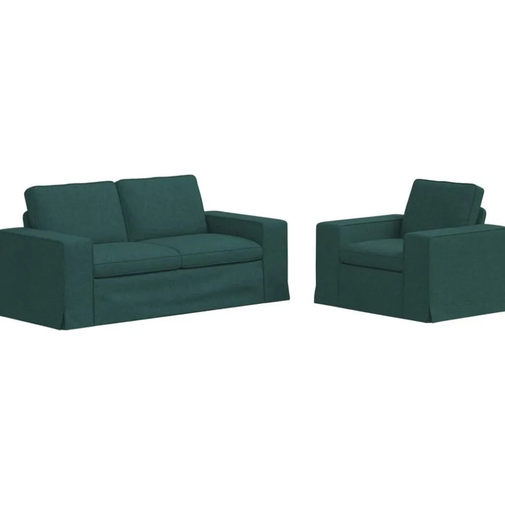 vidaXL Sofás-Juego de Sofá 2 pcs 182 x 80 x 82 cm tela