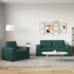 vidaXL Sofás-Juego de Sofá 2 pcs 182 x 80 x 82 cm tela