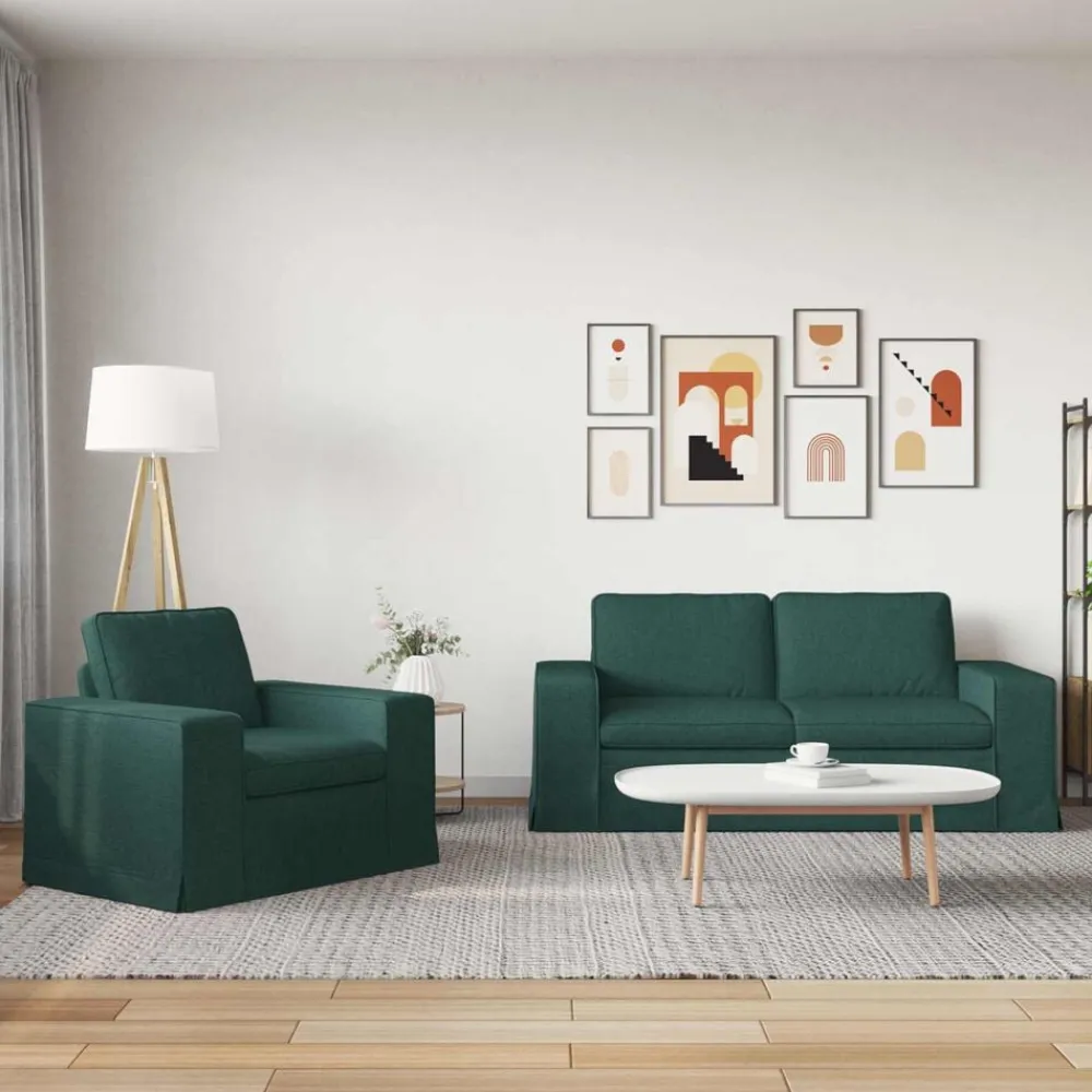 vidaXL Sofás-Juego de Sofá 2 pcs 182 x 80 x 82 cm tela