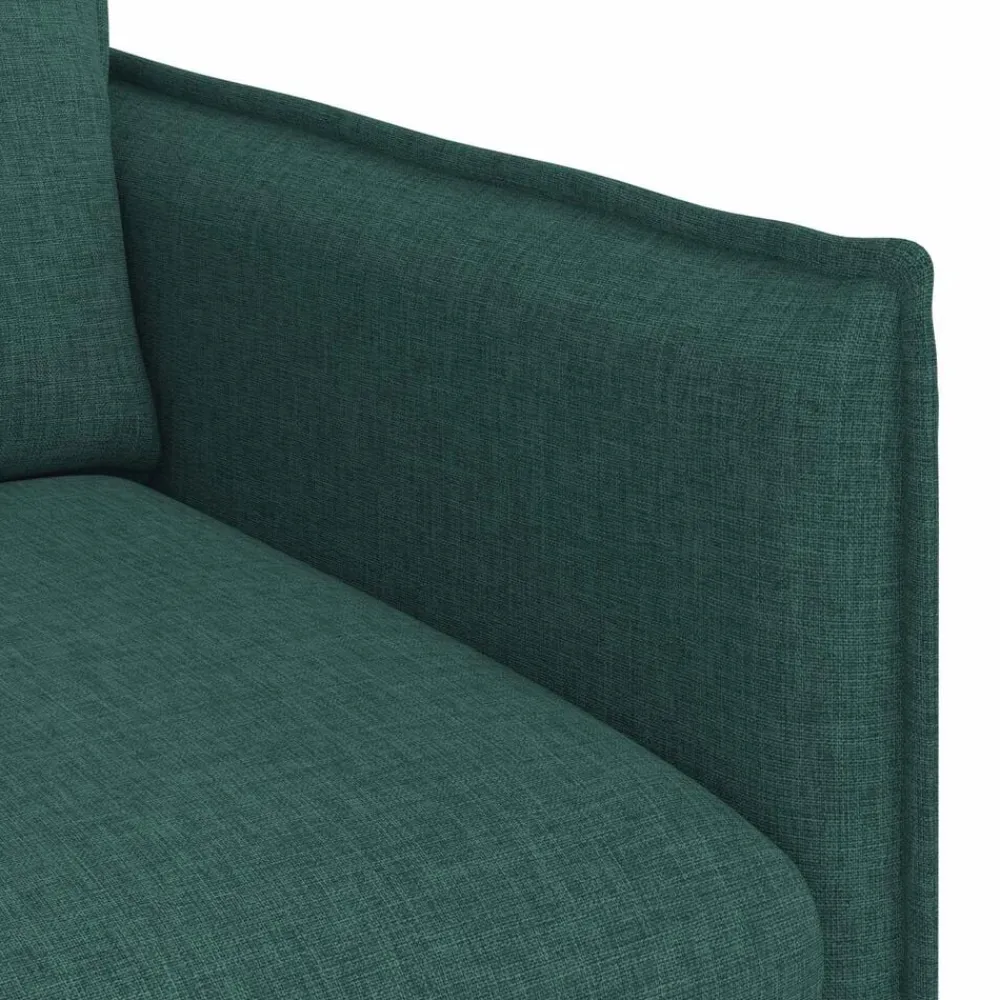 vidaXL Juego de Sofá 2 pcs 136 x 82 x 85 cm Tela Verde oscuro Hot