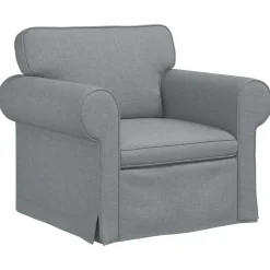 vidaXL Juego de Sofá 2 pcs 215 x 82 x 80 cm tela Gris claro Hot