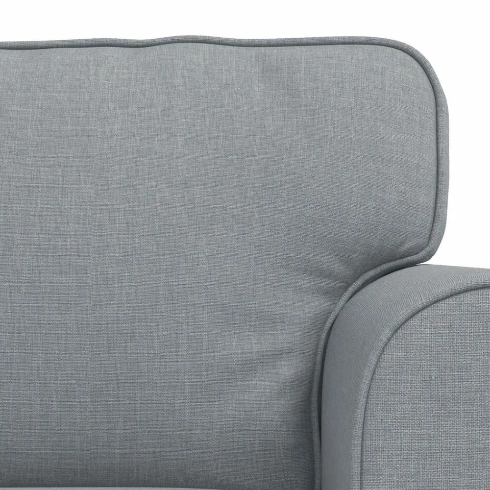 vidaXL Juego de Sofá 2 pcs 215 x 82 x 80 cm tela Gris claro Hot