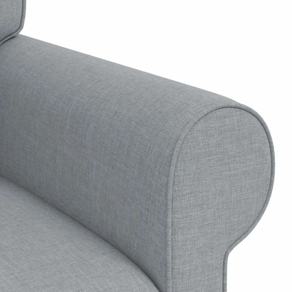 vidaXL Juego de Sofá 2 pcs 215 x 82 x 80 cm tela Gris claro Hot