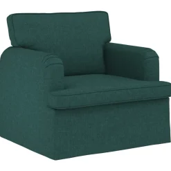 vidaXL Juego de Sofá 2 pcs 162 x 80 x 85 cm tela Verde oscuro Hot