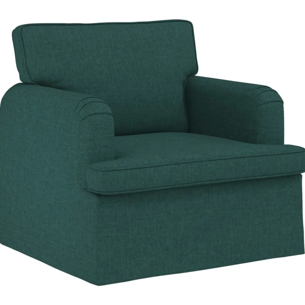 vidaXL Juego de Sofá 2 pcs 162 x 80 x 85 cm tela Verde oscuro Hot