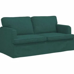 vidaXL Juego de Sofá 2 pcs 162 x 80 x 85 cm tela Verde oscuro Hot
