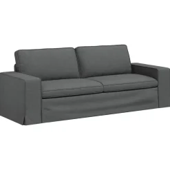 vidaXL Juego de Sofá 2 pcs 182 x 80 x 82 cm tela Gris oscuro Online