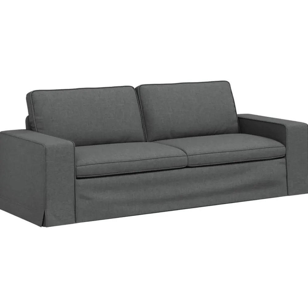 vidaXL Juego de Sofá 2 pcs 182 x 80 x 82 cm tela Gris oscuro Online