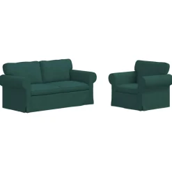 vidaXL Sofás-Juego de Sofá 2 pcs 175 x 82 x 80 cm tela