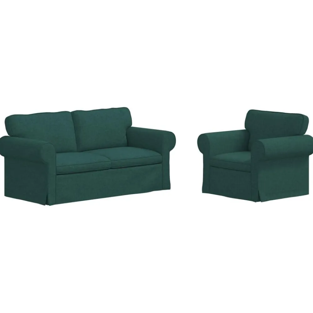 vidaXL Sofás-Juego de Sofá 2 pcs 175 x 82 x 80 cm tela